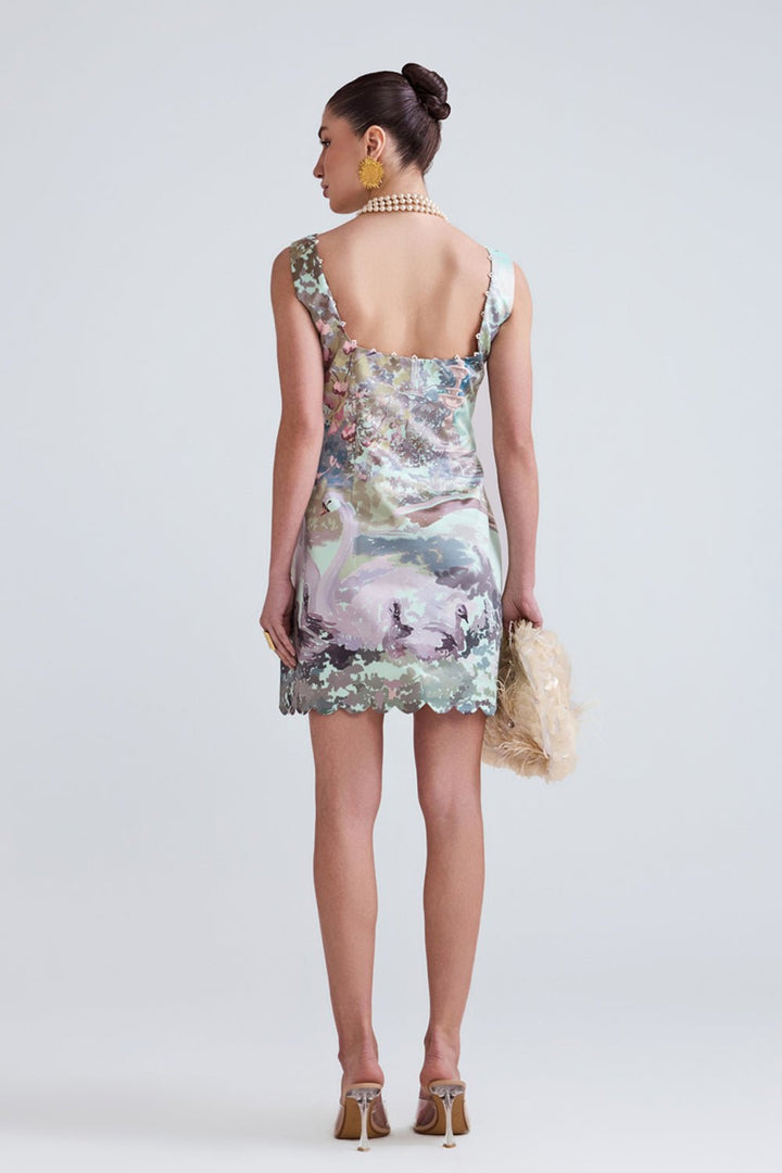 Swan Green Mini Dress - Zabella