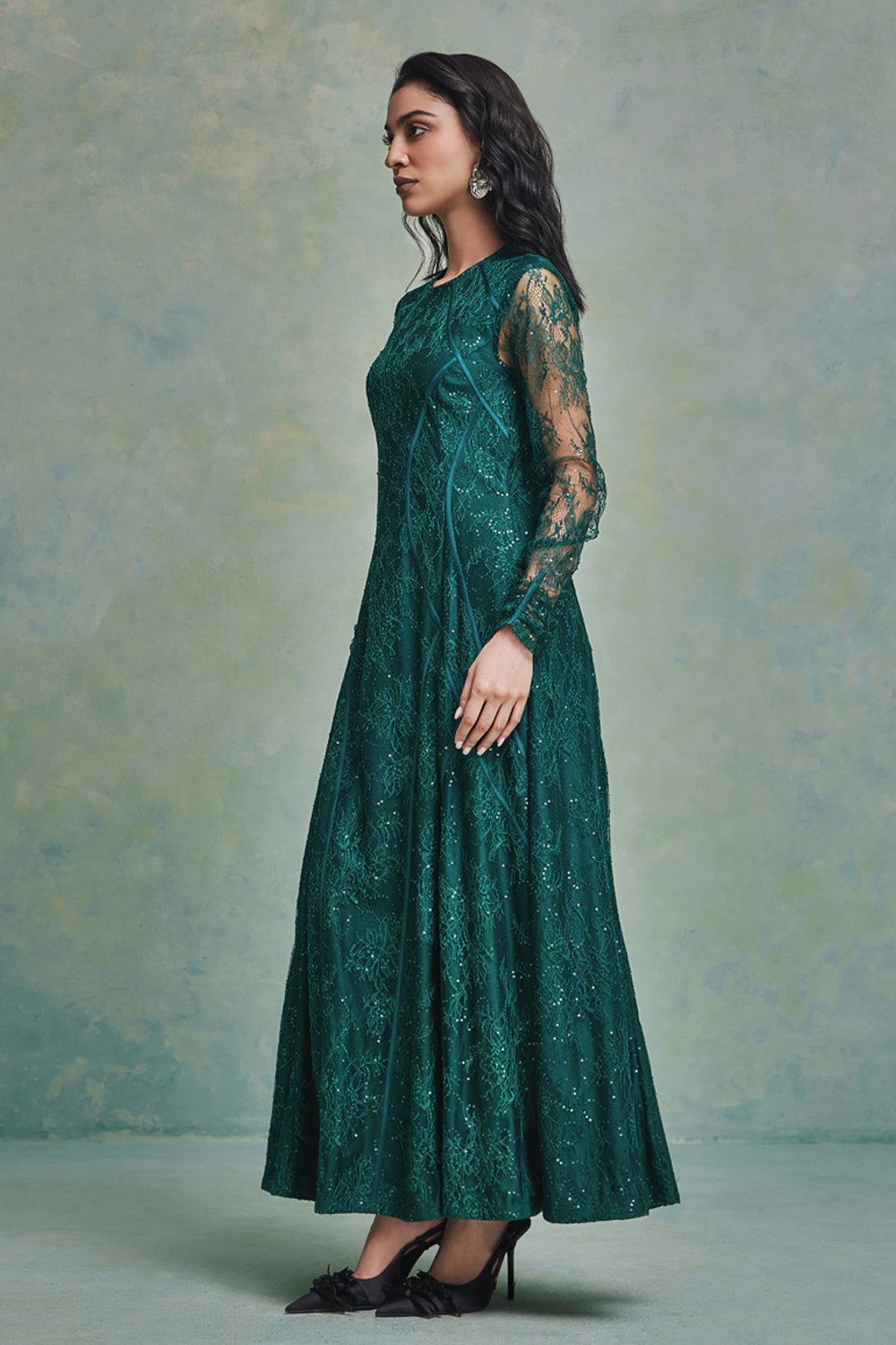 Taria Lace Maxi Dress - Zabella