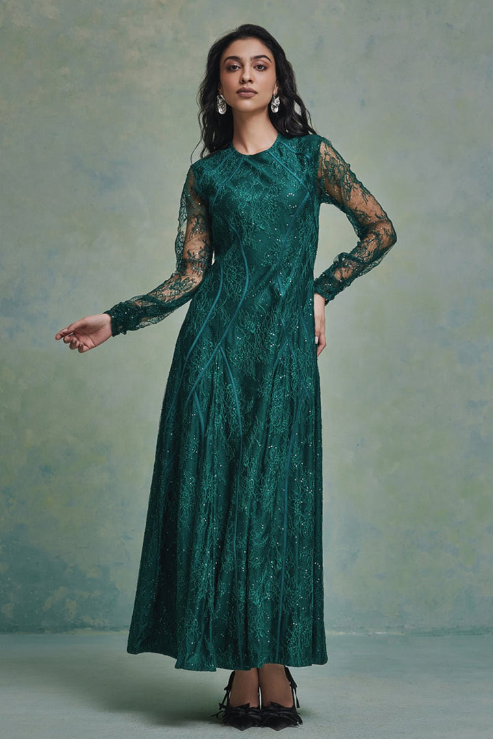 Taria Lace Maxi Dress - Zabella
