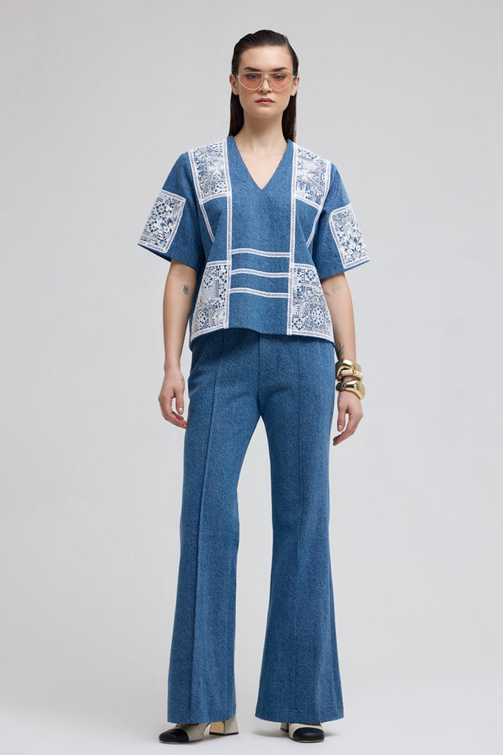 Victoria Denim and Lace Co - ord Set - Zabella