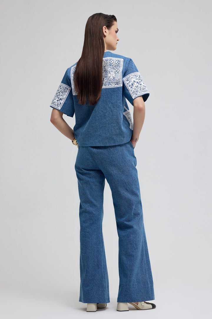 Victoria Denim and Lace Co - ord Set - Zabella