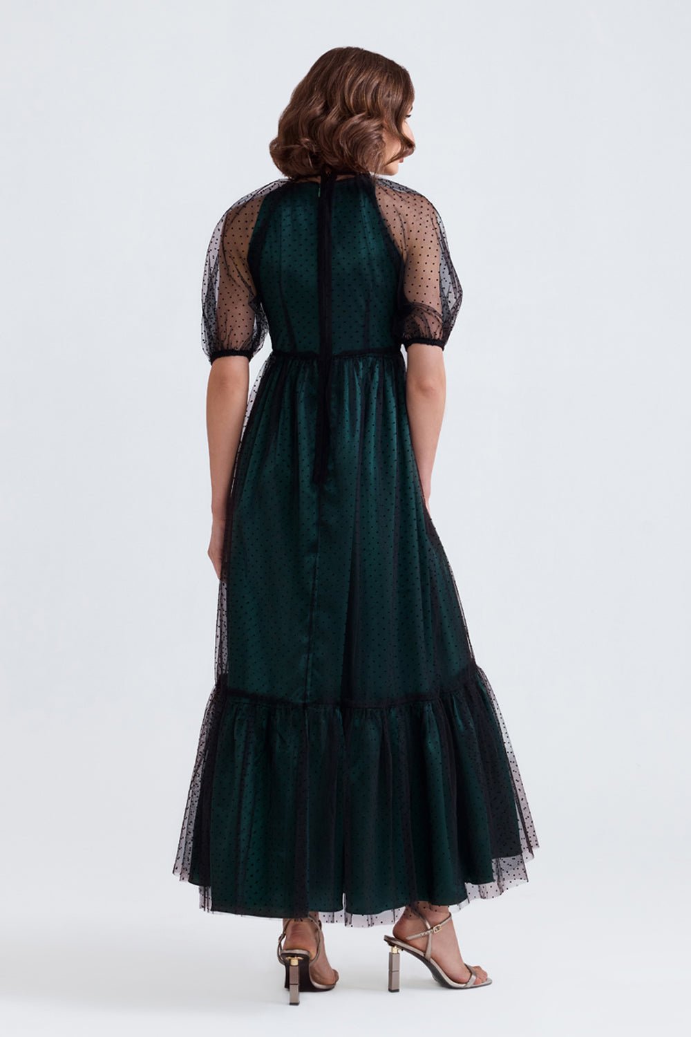 Yara Satin and Tulle Maxi Dress - Zabella