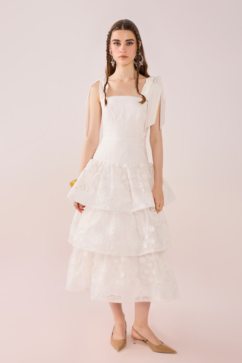 Sandra Layered Lace Midi