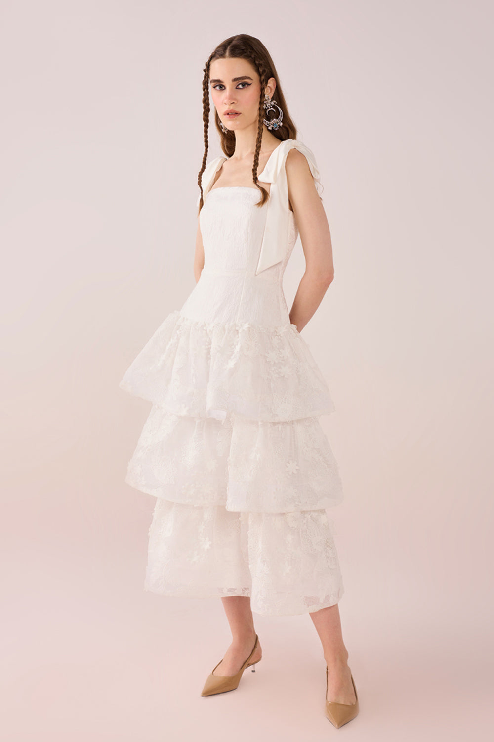 Sandra Layered Lace Midi