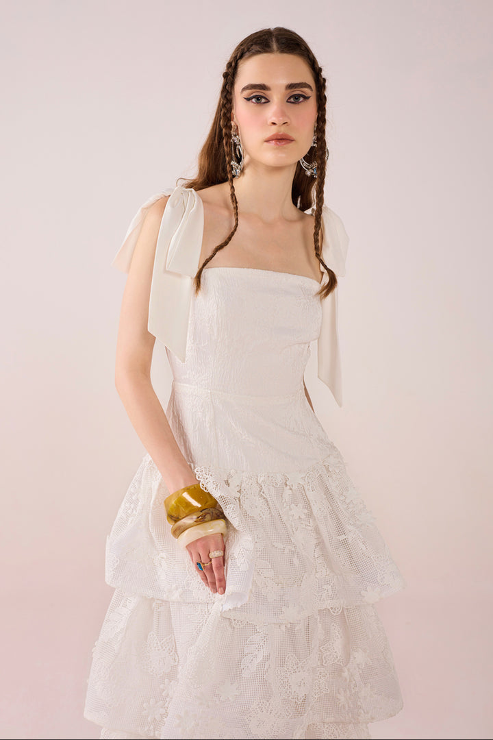 Sandra Layered Lace Midi