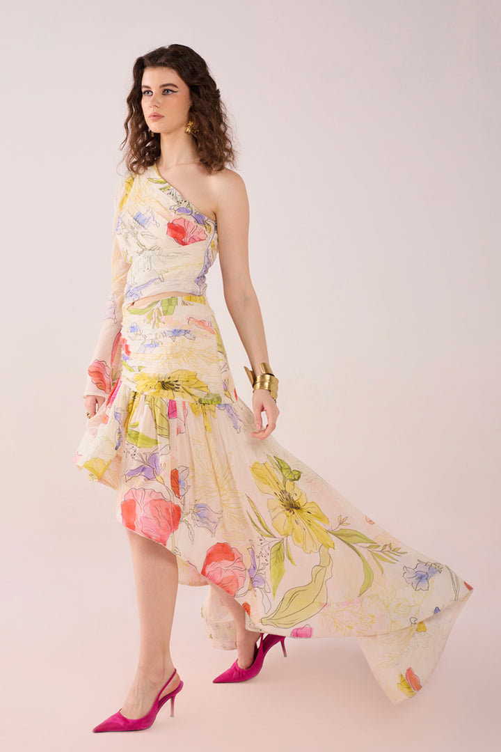 Selina Asymmetric Linen Dress