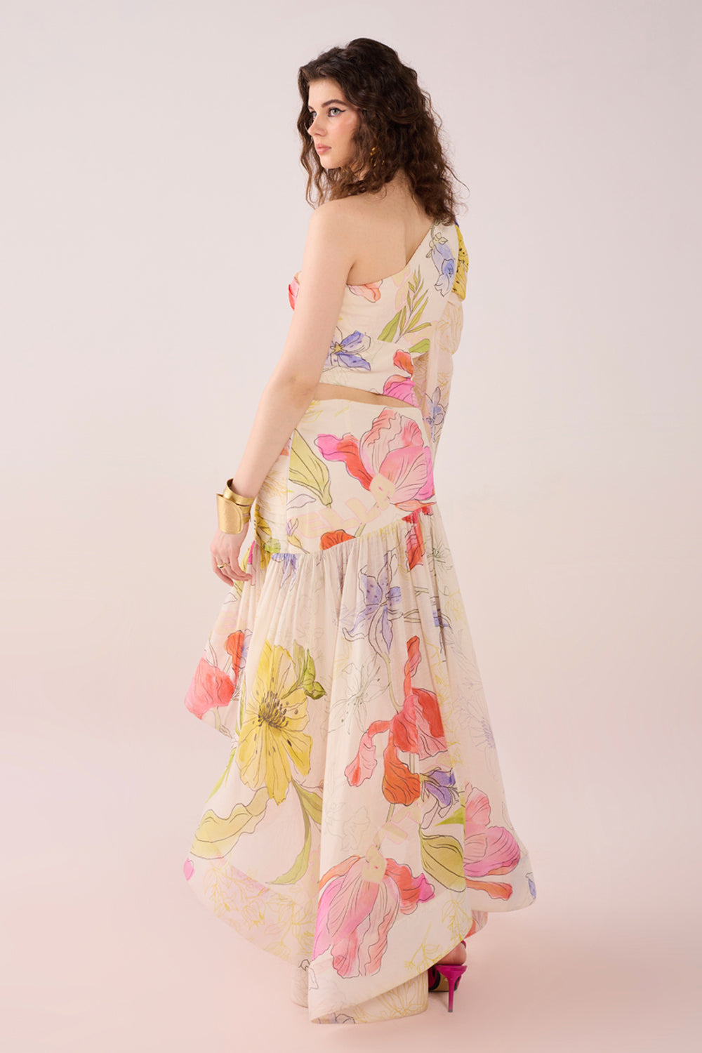 Selina Asymmetric Linen Dress