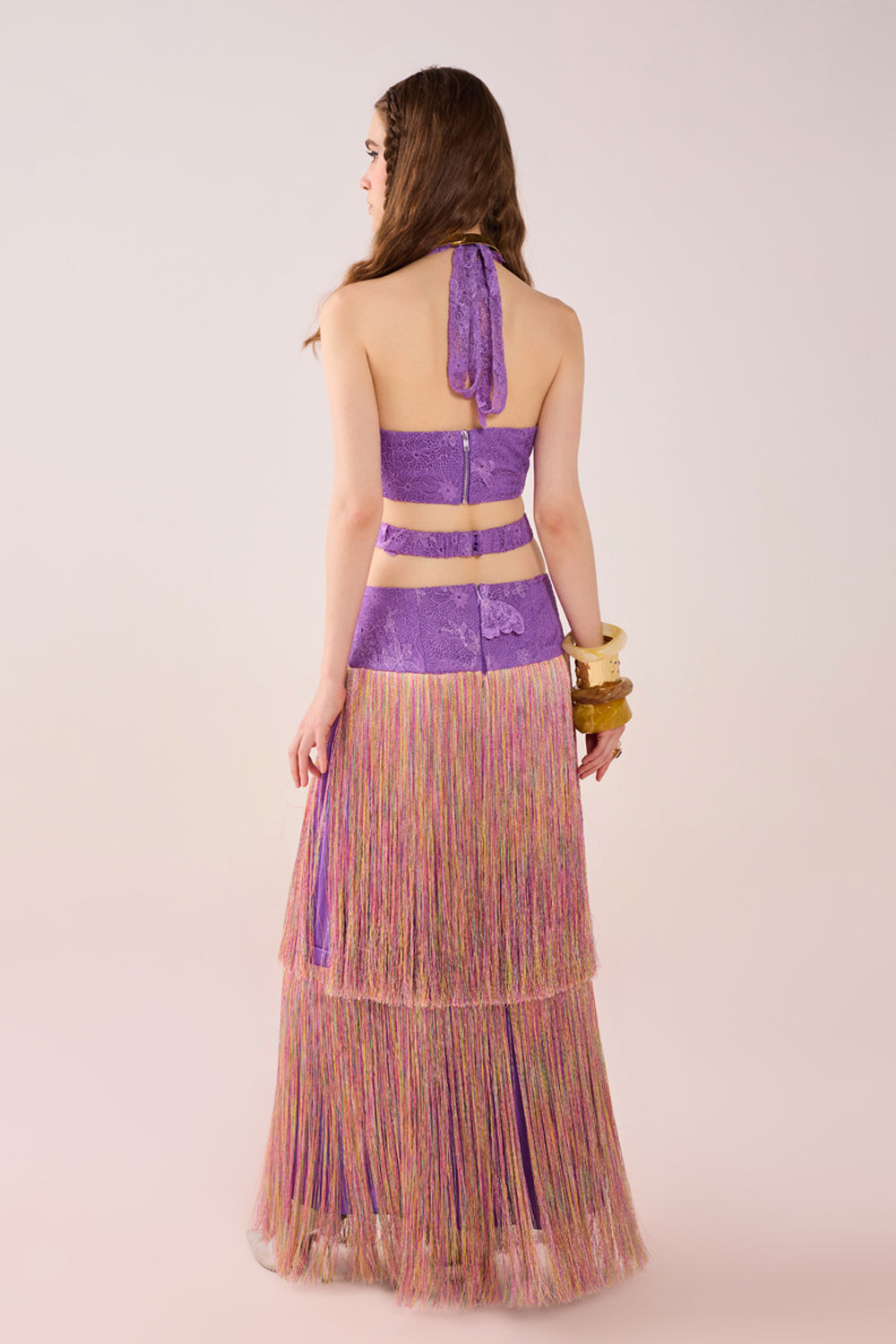 Iris Fringed Cut Out Dress