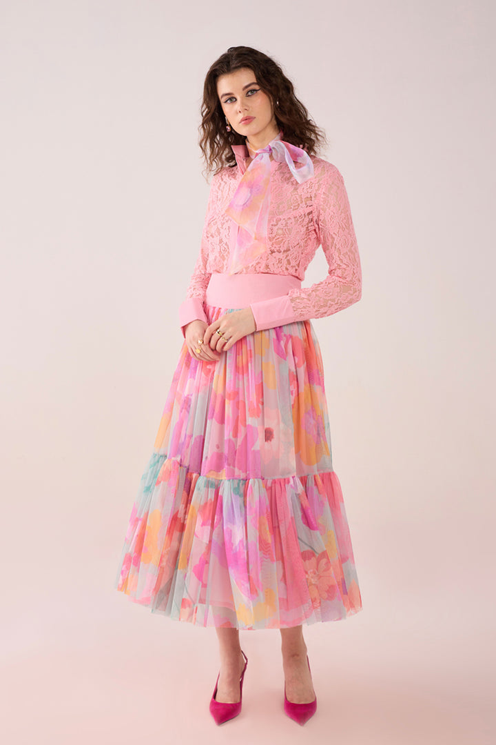 Elle Lace and tulle co ord