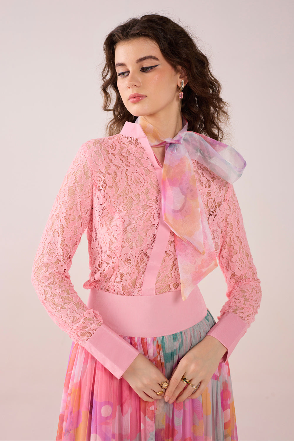 Elle Lace and tulle co ord