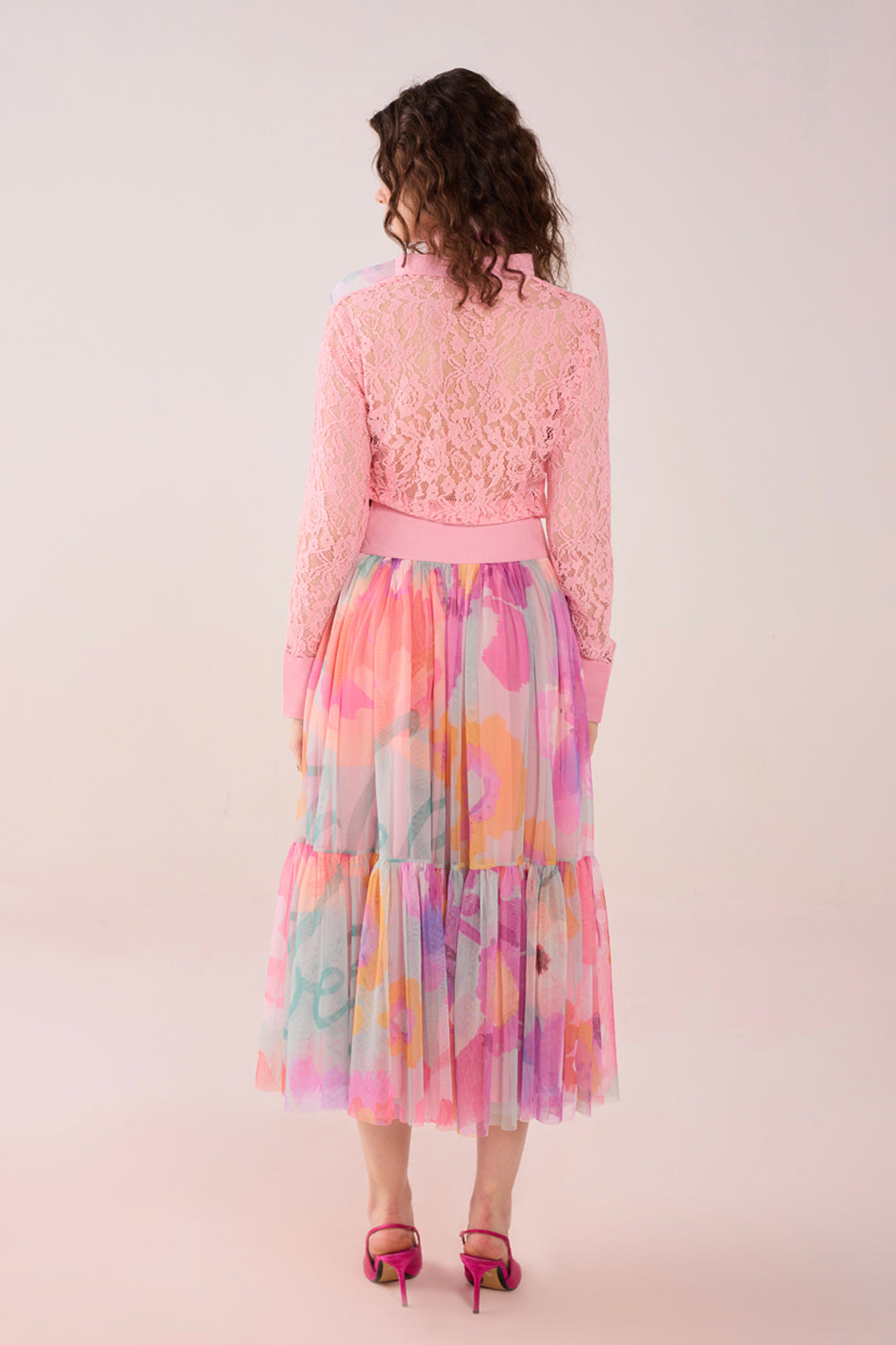 Elle Lace and tulle co ord