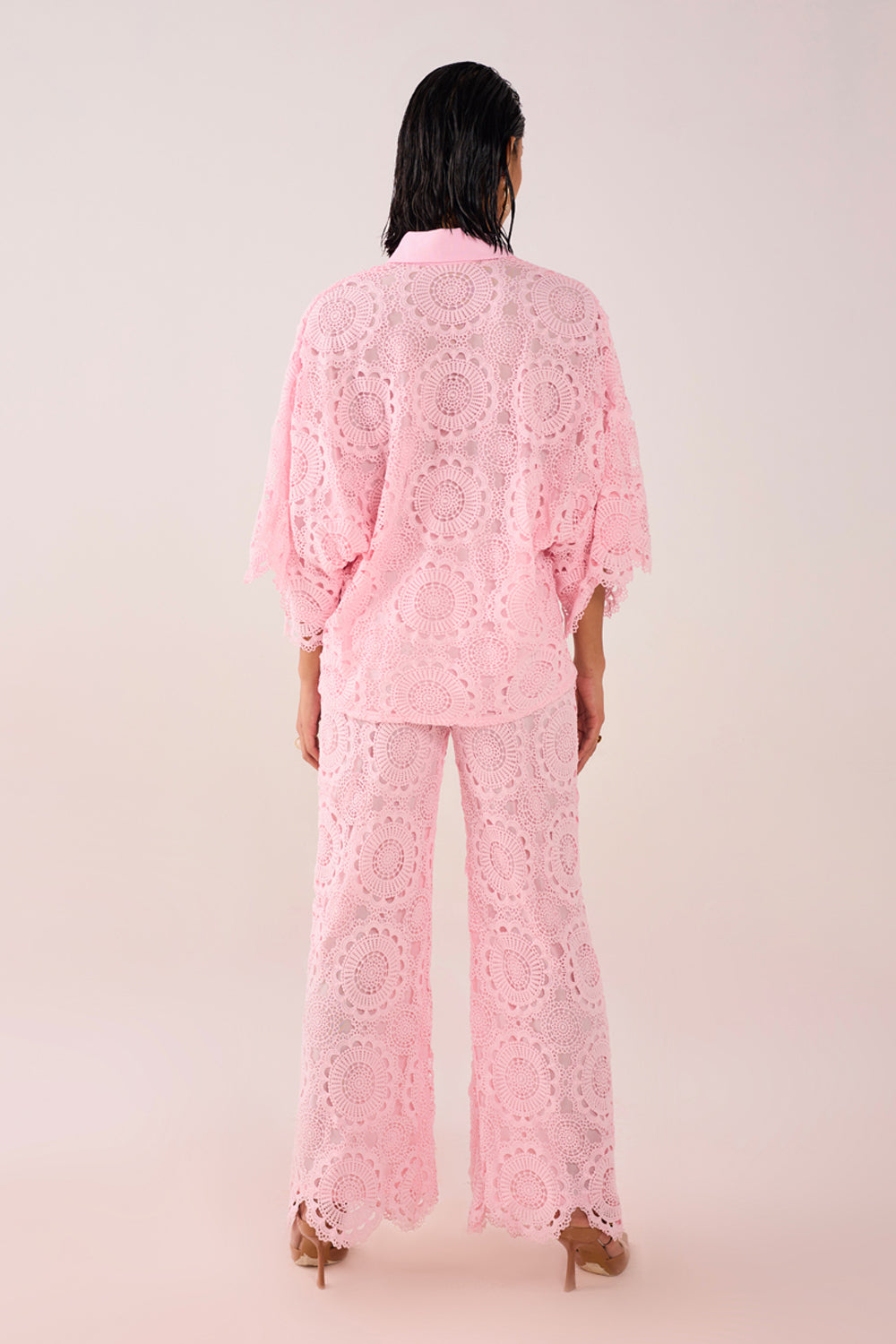 Pink Flora Lace Co Ord Set