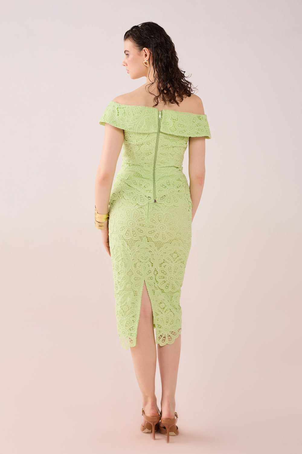 Mint Lace Scalloped Co Ord Set