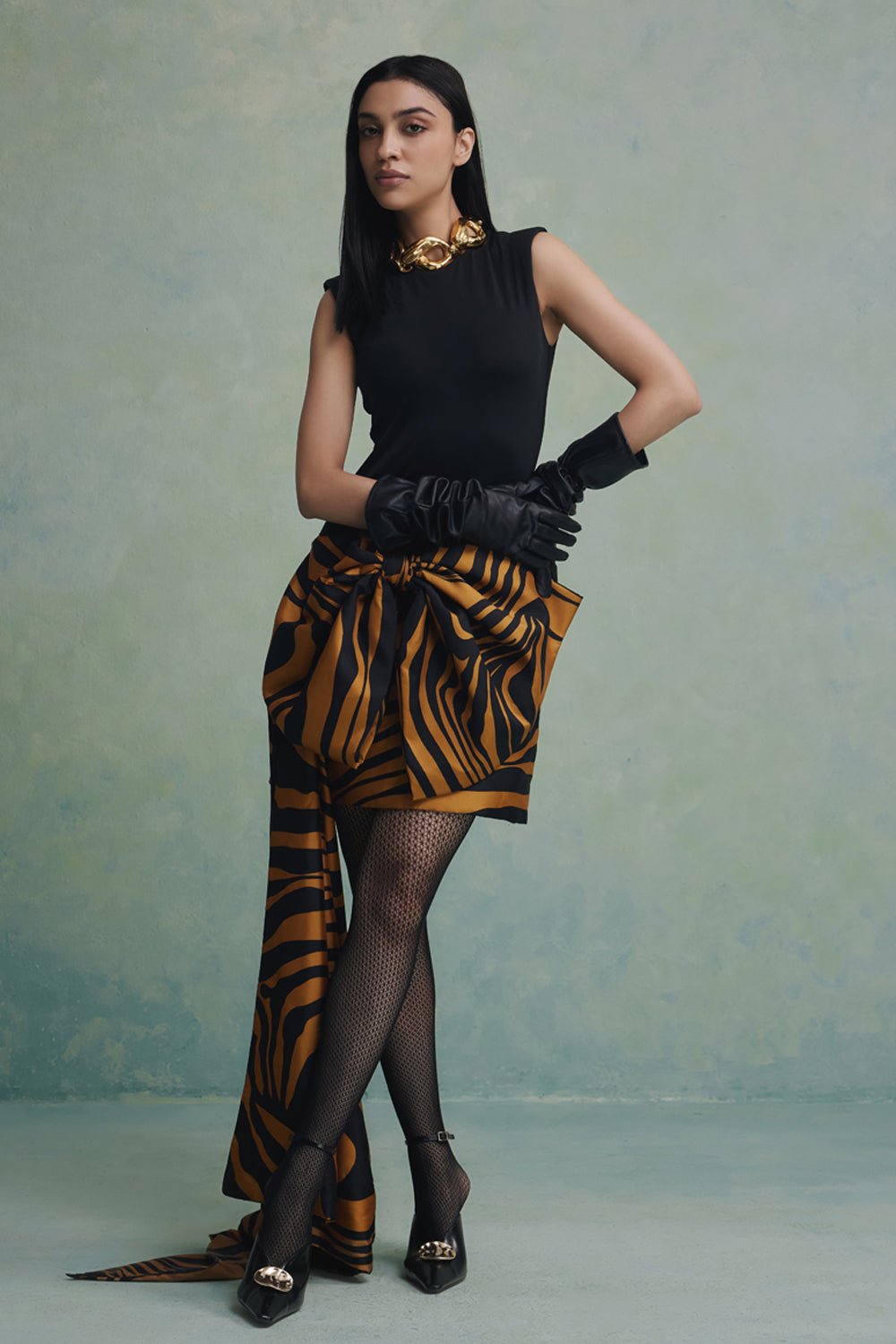 Zebra Epoque Mini Dress - Zabella