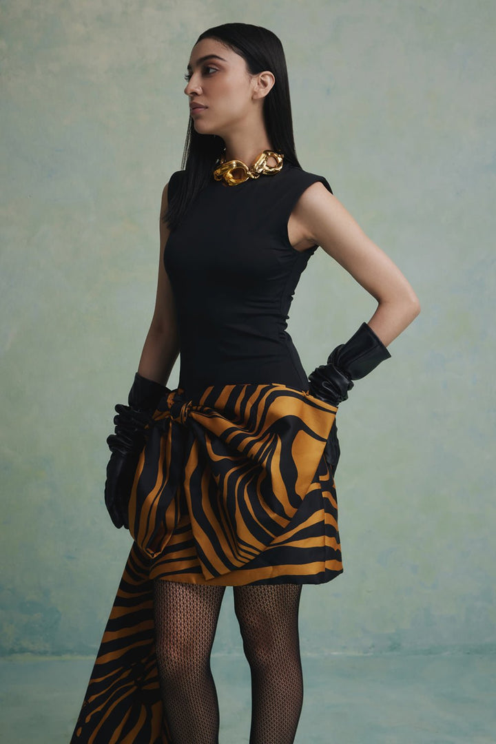 Zebra Epoque Mini Dress - Zabella