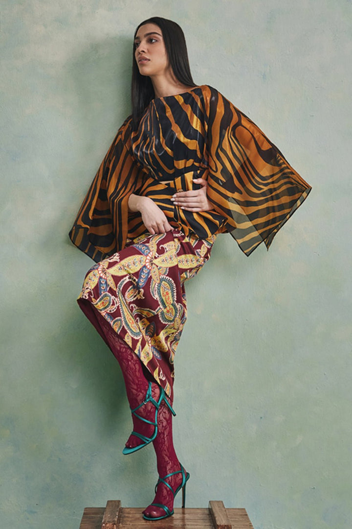 Zebra Luxe Flared Top - Zabella