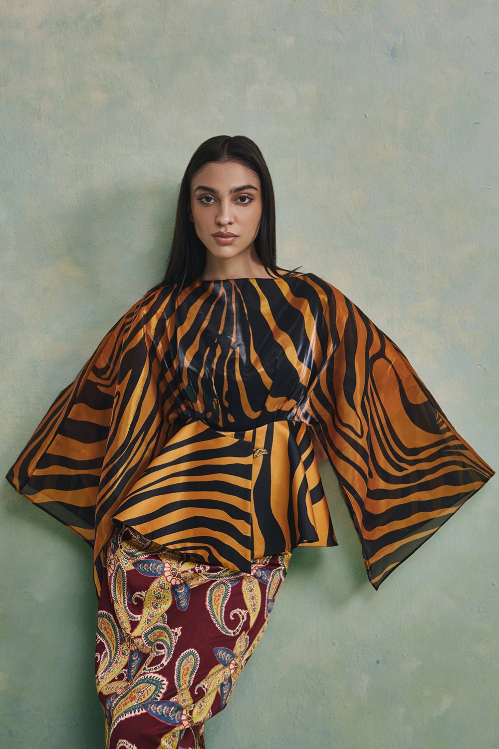 Zebra Luxe Flared Top - Zabella