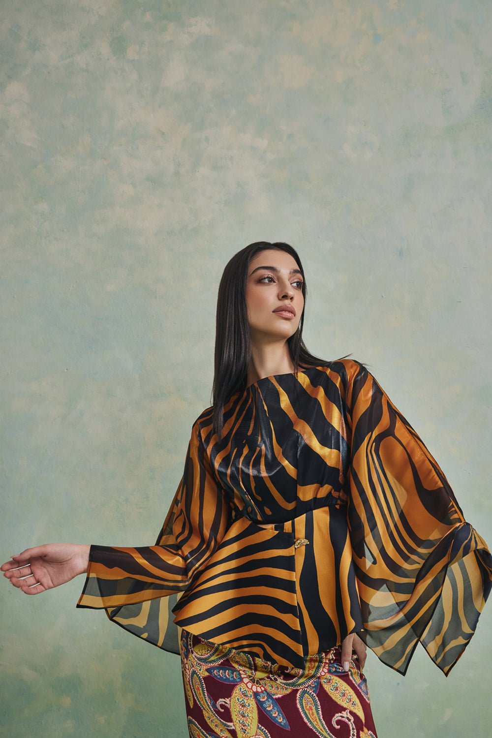 Zebra Luxe Flared Top - Zabella