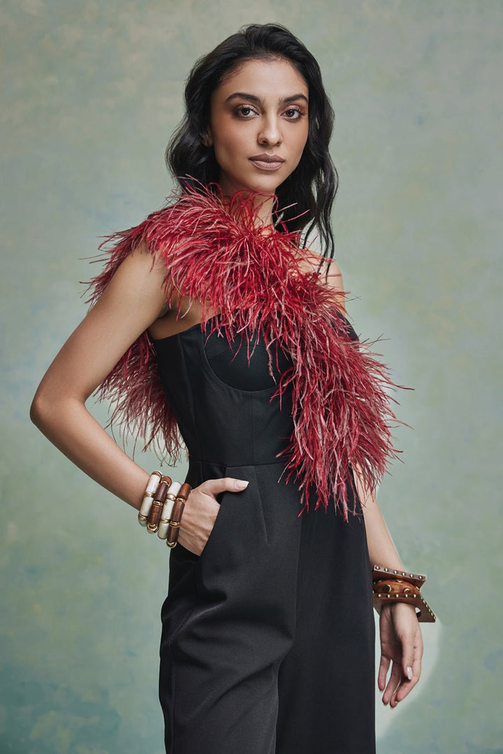 Zia Feather Jumpsuit - Zabella