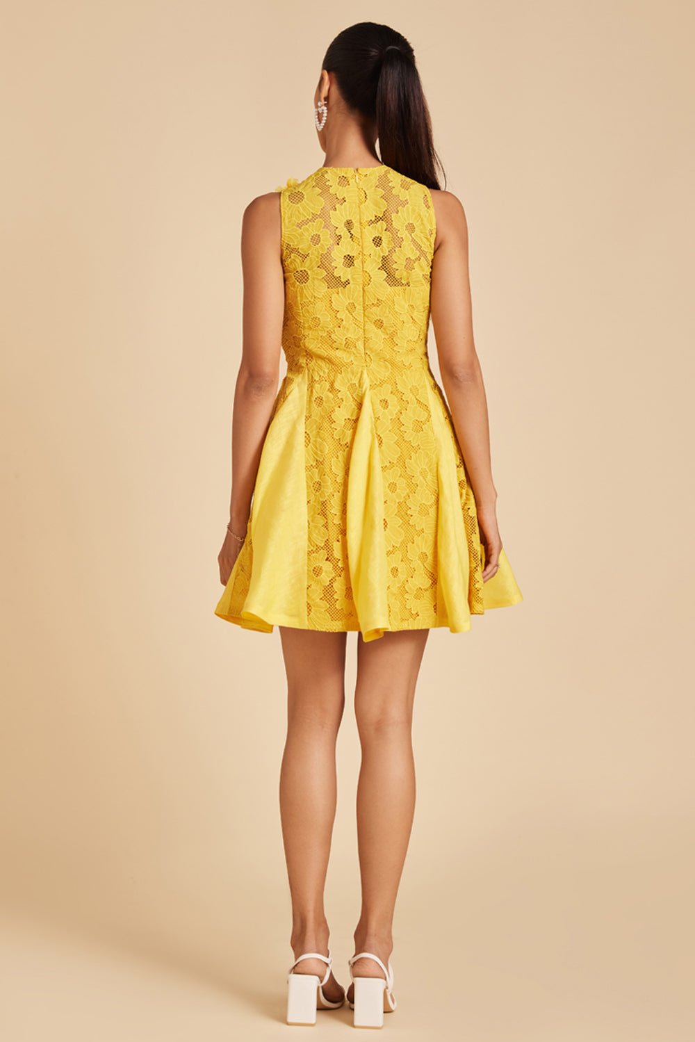 Amber Floral Panelled Mini Dress - Zabella