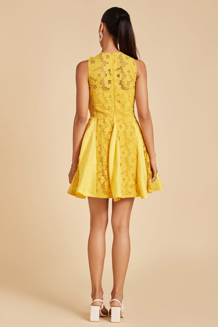 Amber Floral Panelled Mini Dress - Zabella