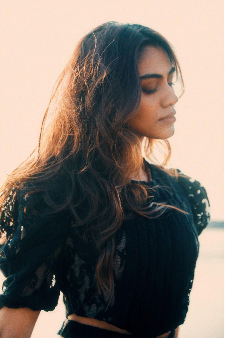 Apeksha Porwal In Our Black Textured Cut Out Midi Dress - Zabella
