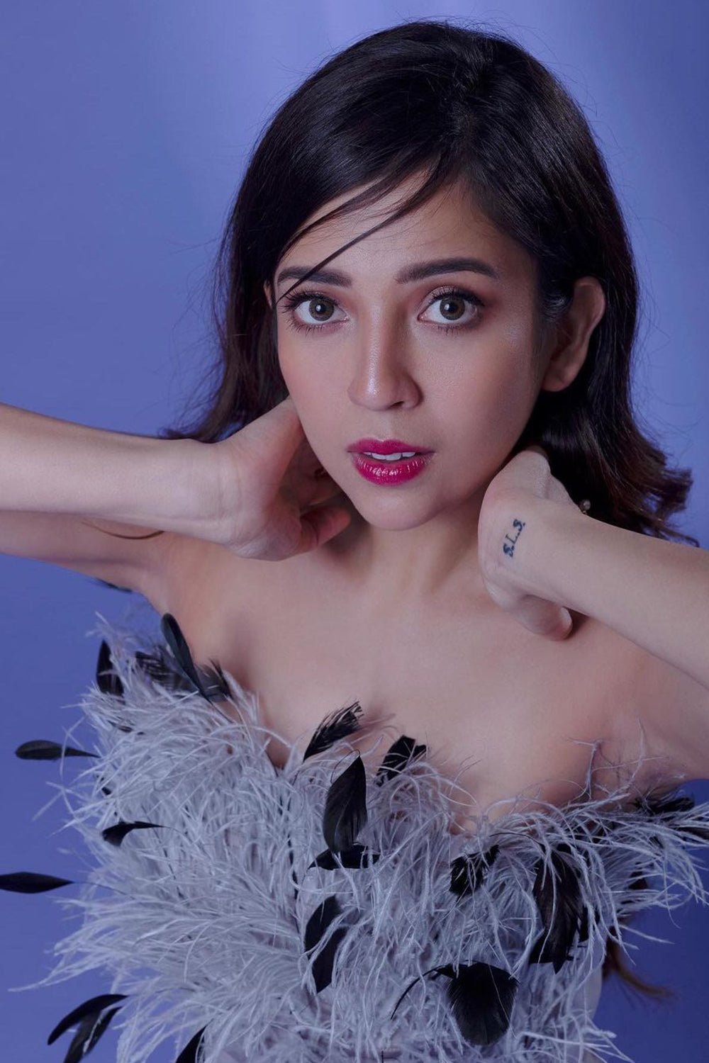 Barkha Singh In Our Grey Feather Jumpsuit - Zabella