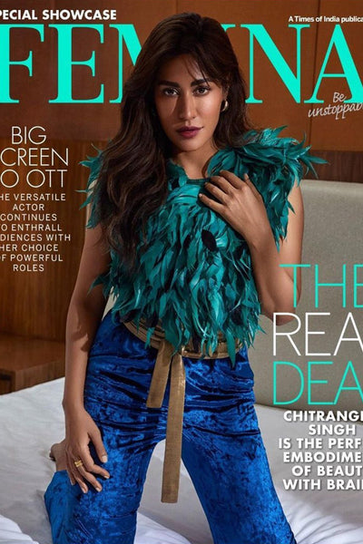 Chitrangda Singh In Our Emerald Feather Top - Zabella