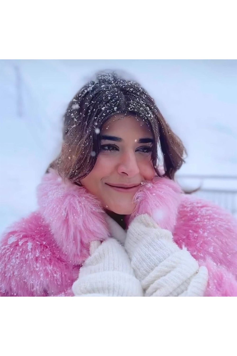Deeksha Khurana In Our Pink Faux Fur Jacket - Zabella