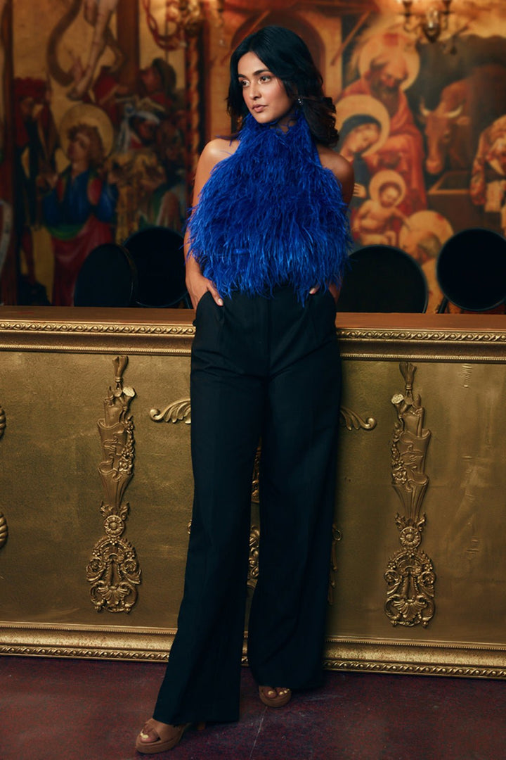 送料無料 通販  electric-blue-halter-neck- トップス