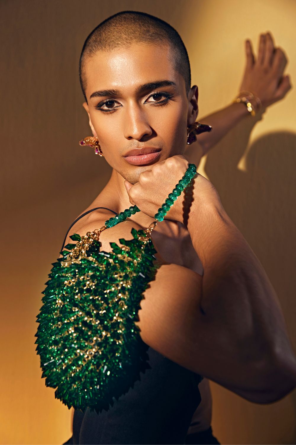 Ella Emerald Beaded Bag - Zabella