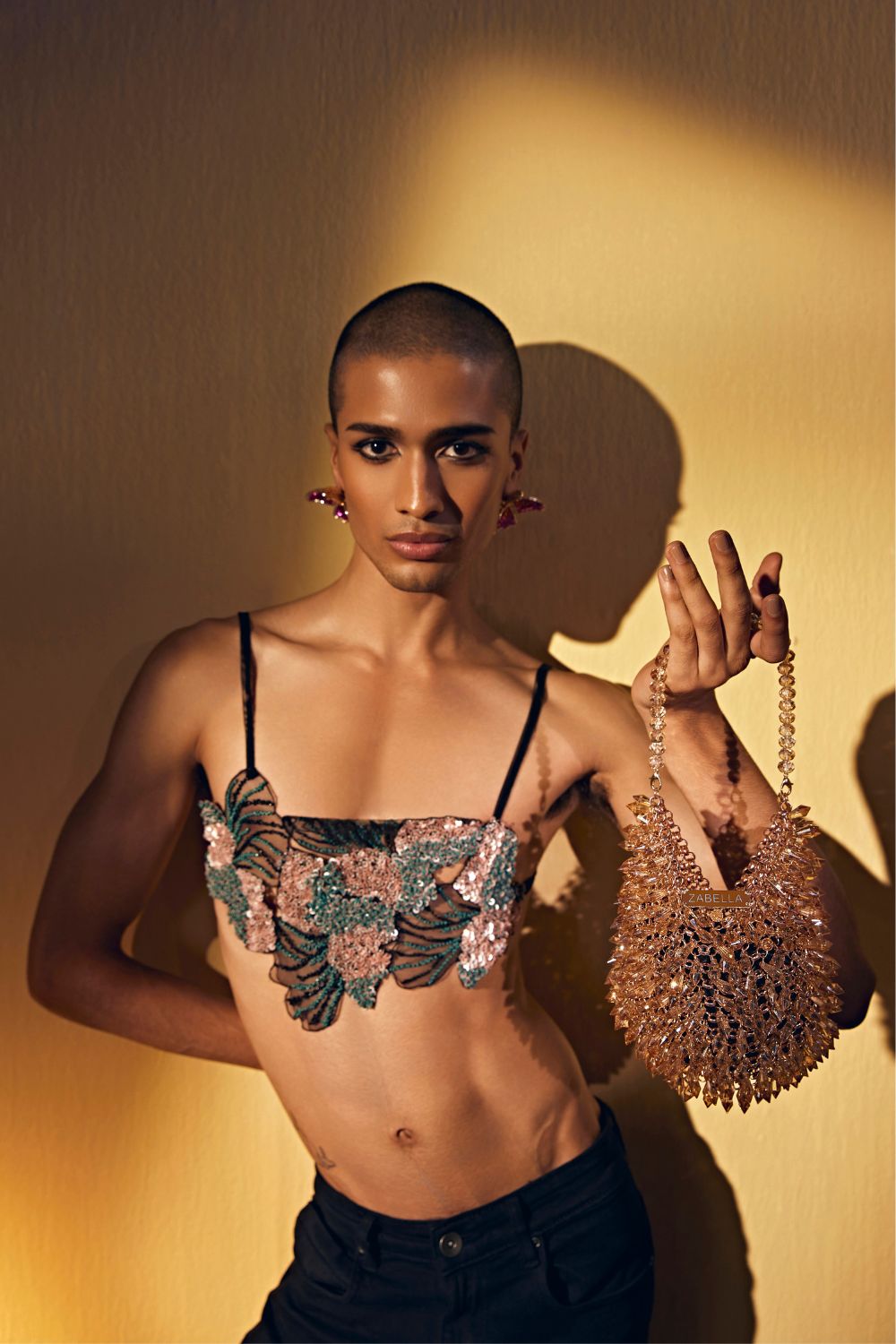 Ella Gold Beaded Bag - Zabella