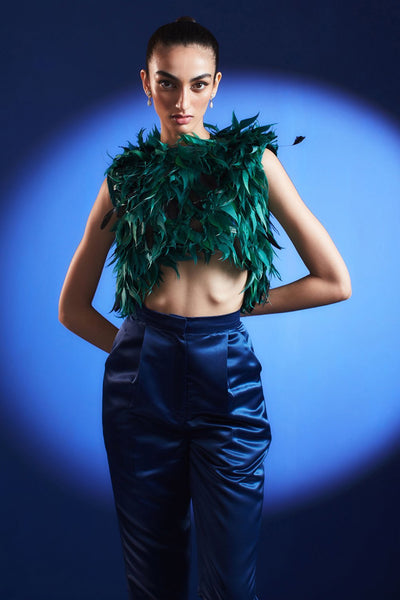 Emerald Feather Top - Zabella