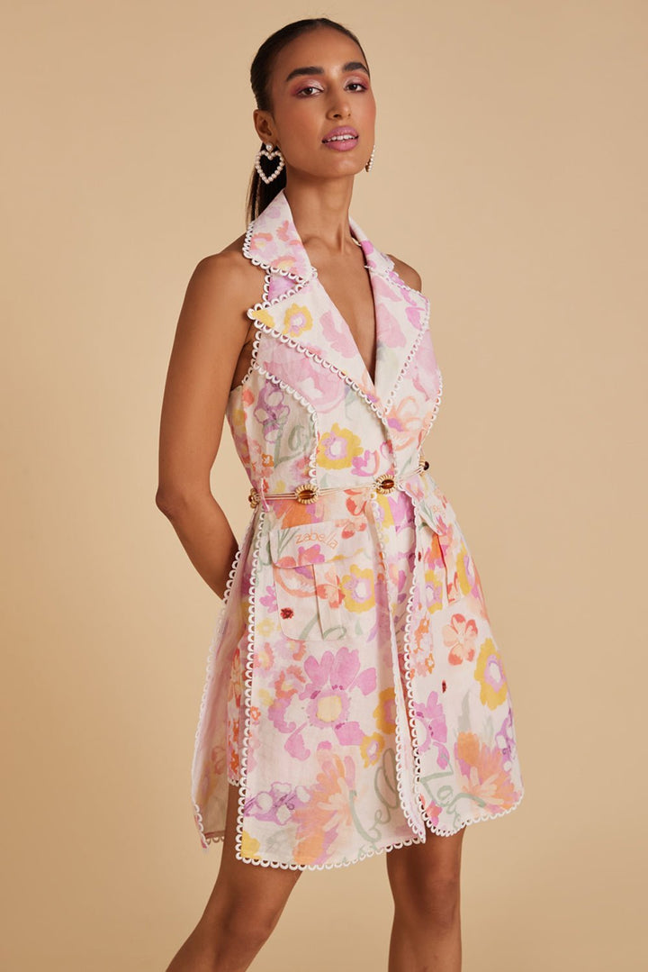 Florid Print Panelled Playsuit - Zabella