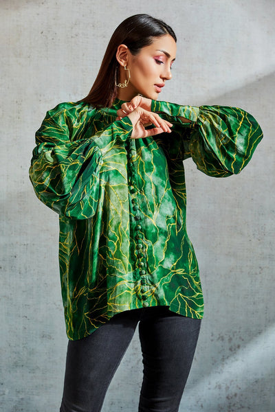 Forest Green Loop Shirt - Shopzabella