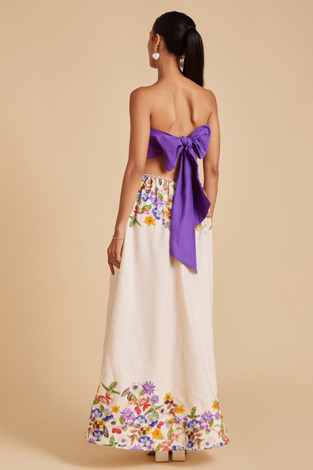 Garden Print Cut Out Maxi Dress - Zabella