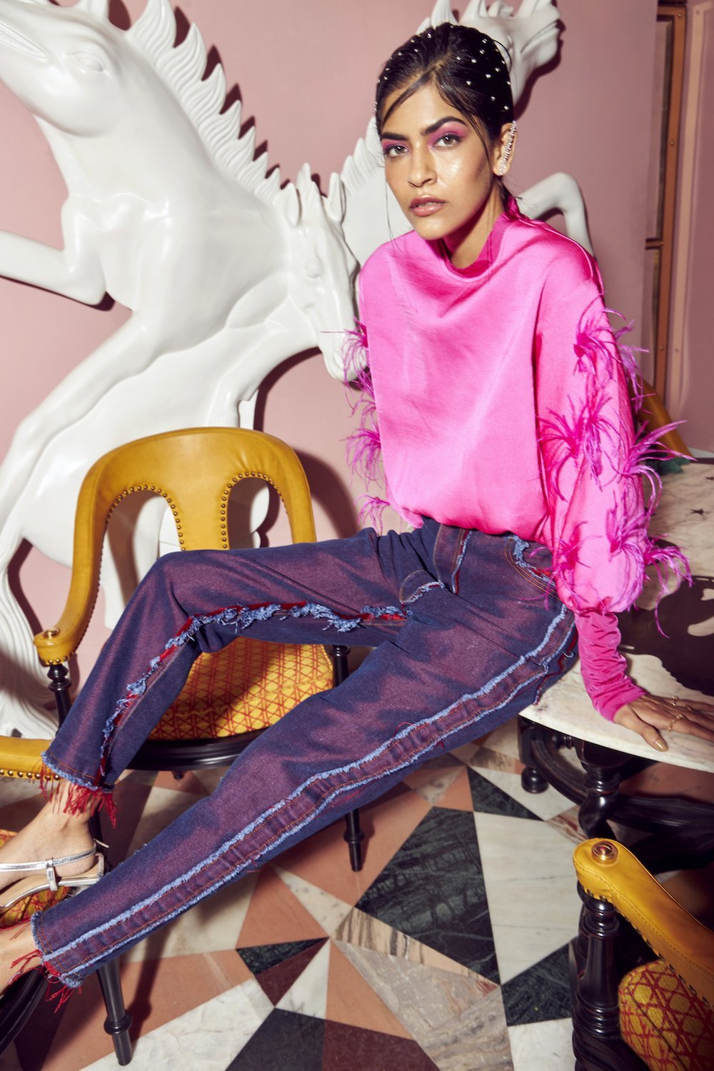 Hot Pink Sweatshirt - Shopzabella