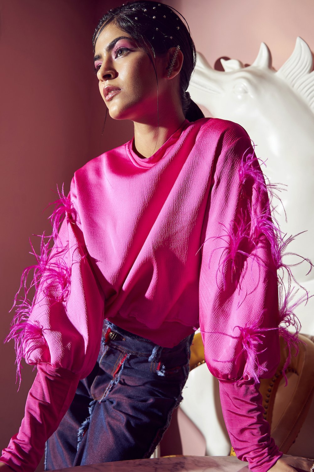 Hot Pink Sweatshirt - Shopzabella