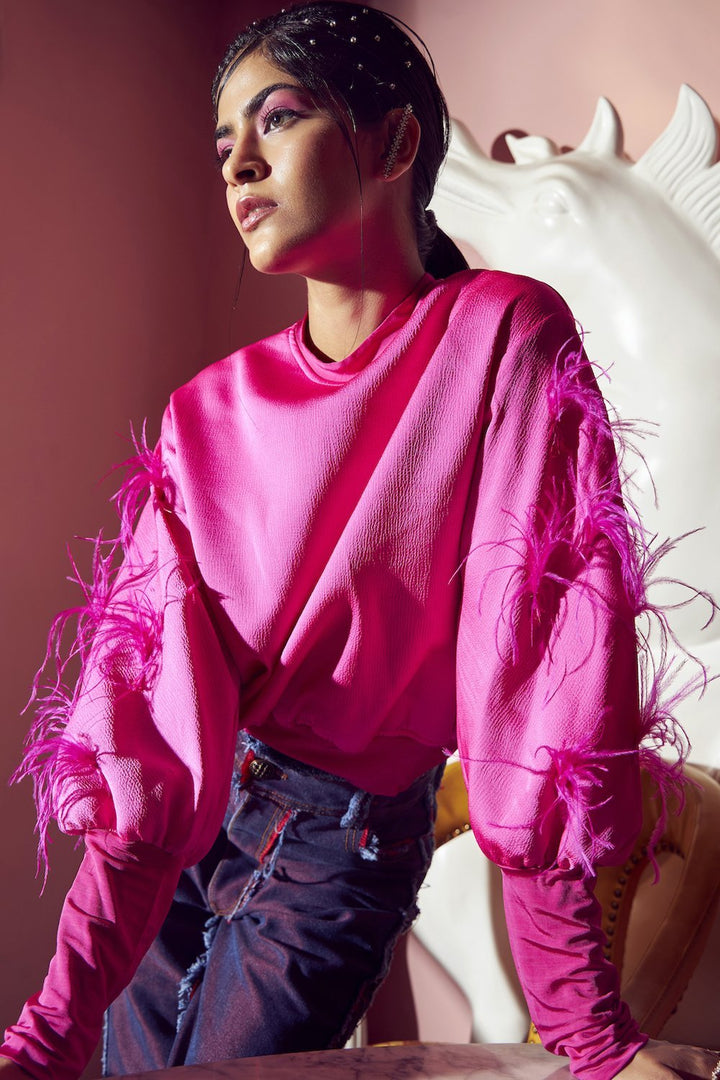 Hot Pink Sweatshirt - Shopzabella