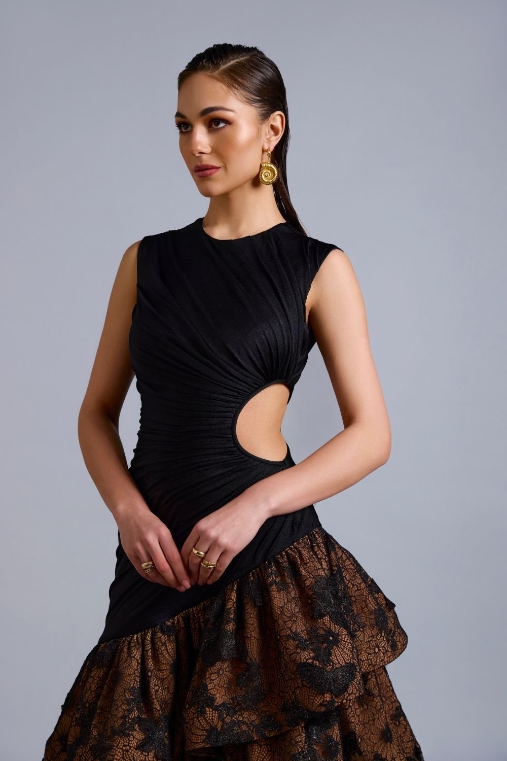 Joy Layered Cut Out Midi - Zabella