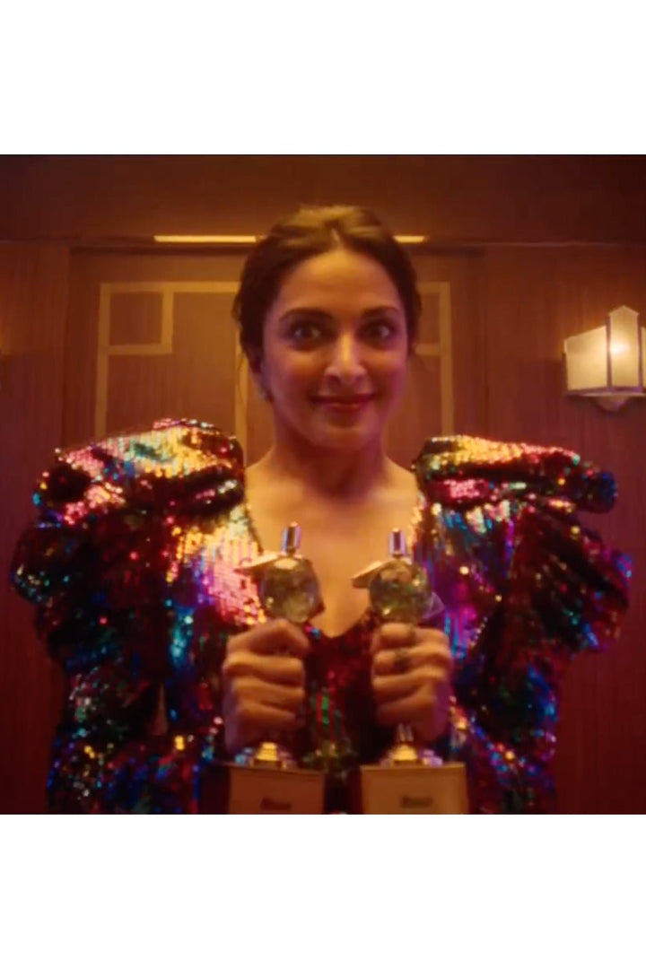 Kaira Advani In Our Multicoloured Sequin Mini Dress - Zabella