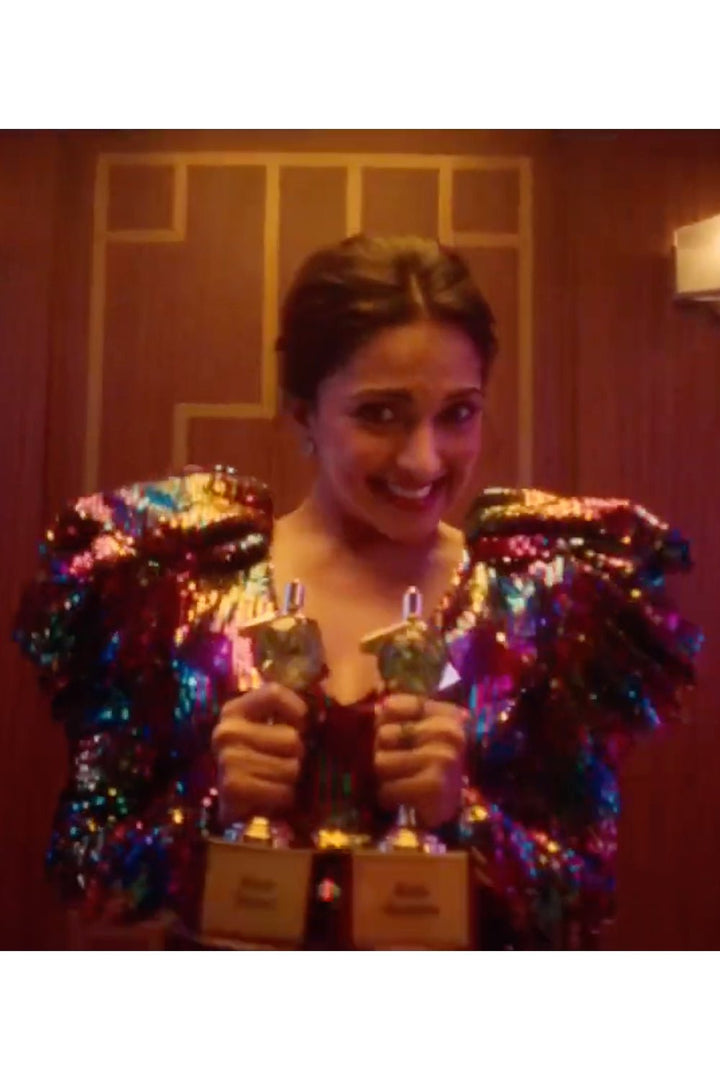 Kaira Advani In Our Multicoloured Sequin Mini Dress - Zabella