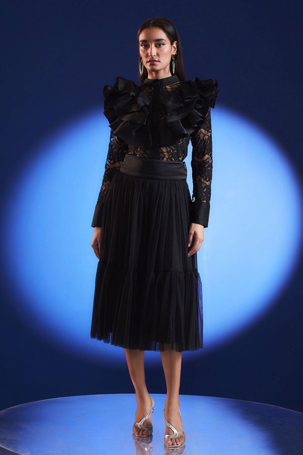 Lace Ruffled Shirt - Zabella