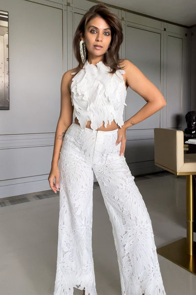 Nriti Shah In Our Leaflet Lace Top & Pants Set - Zabella