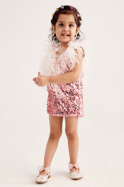 Pink Sequin Mini Dress - Zabella