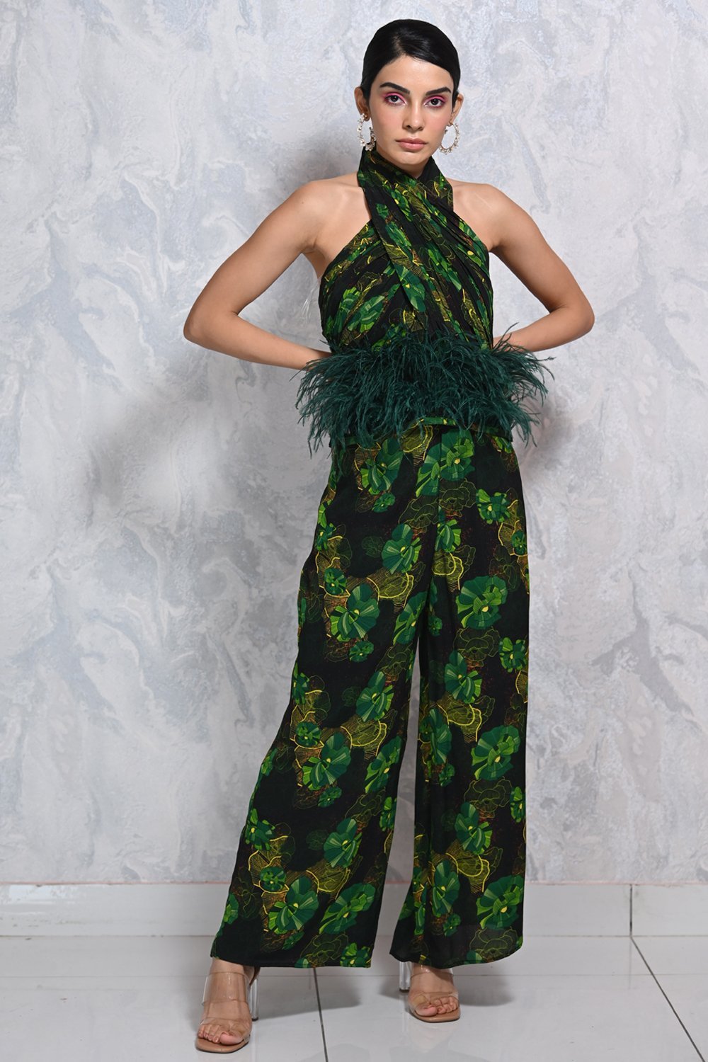 Sacramento Floral Feather Set - Shopzabella