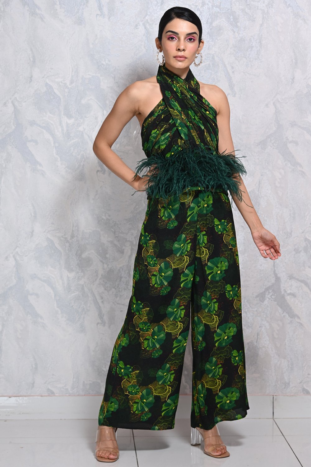 Sacramento Floral Feather Set - Shopzabella