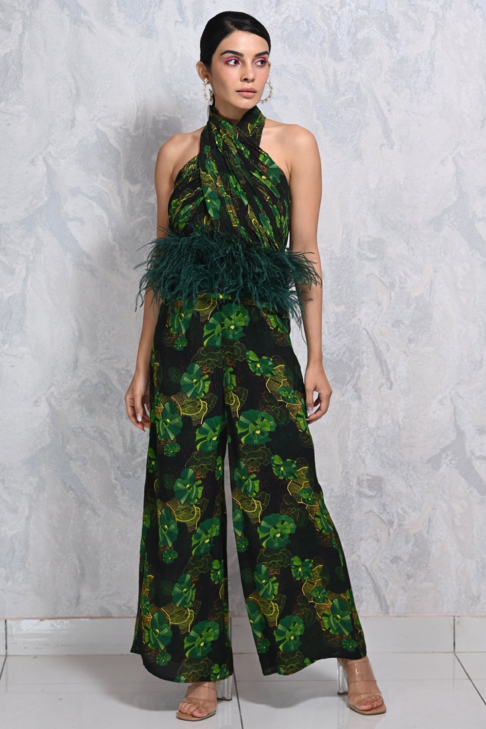 Sacramento Floral Feather Set - Shopzabella