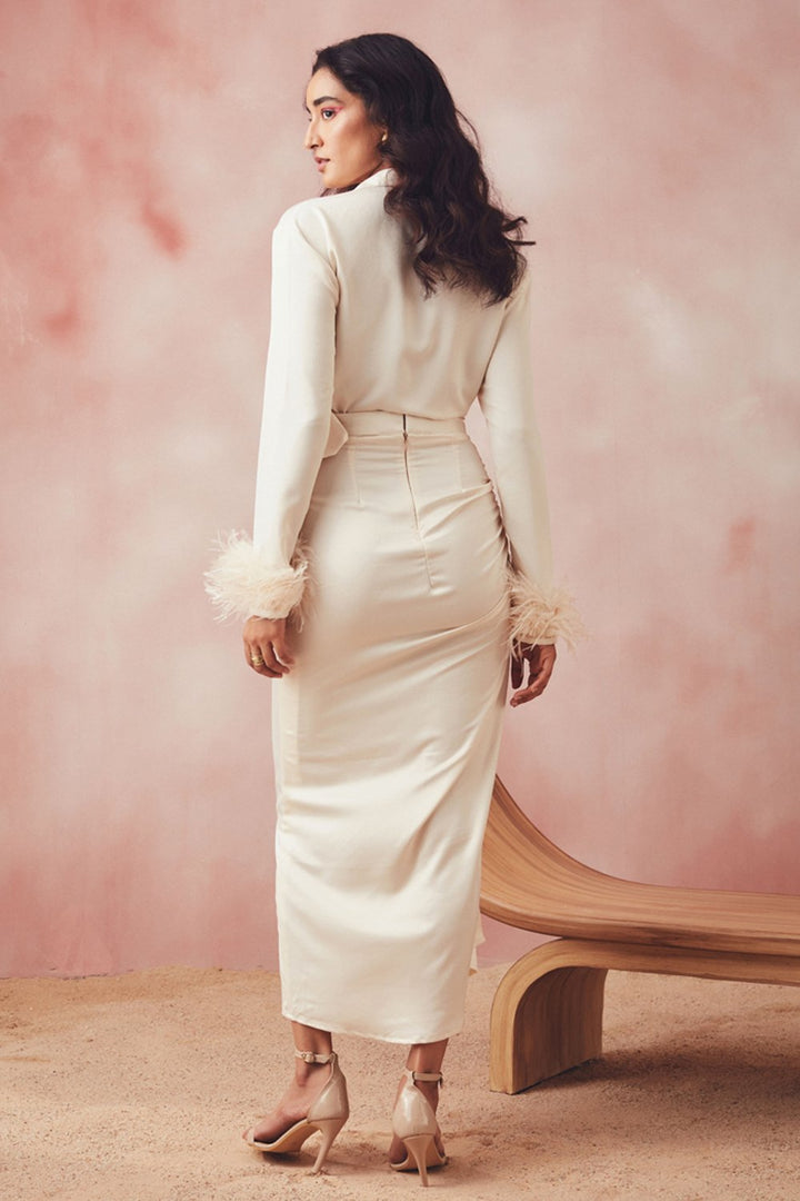 Satin Draped Set - Zabella