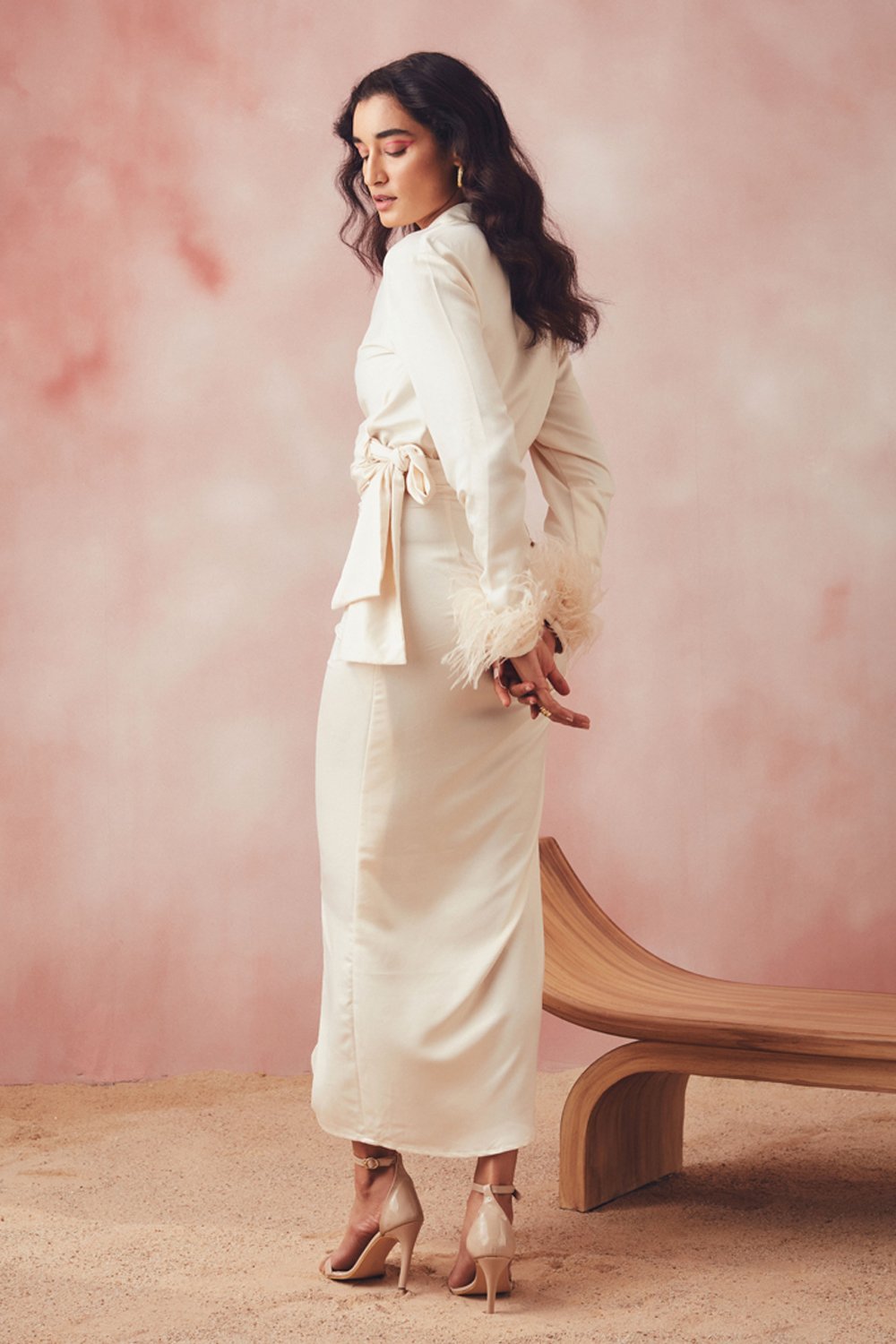 Satin Draped Set - Zabella